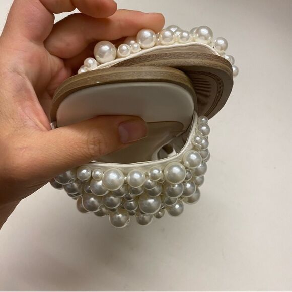 A New Day Nylah Pearl Slide Sandal Memory Foam beach wedding Bridal 6 NEW - Picture 3 of 9